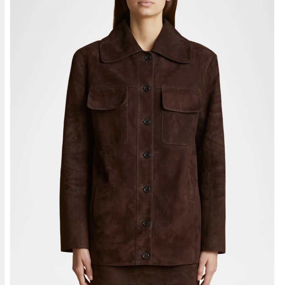 NWT Khaite Iana Suede Jacket, Size 4